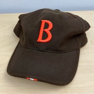 Vintage Nike Cleveland Browns NFL 100% Wool Fitted Hat Size 7 3/4 Brown Orange